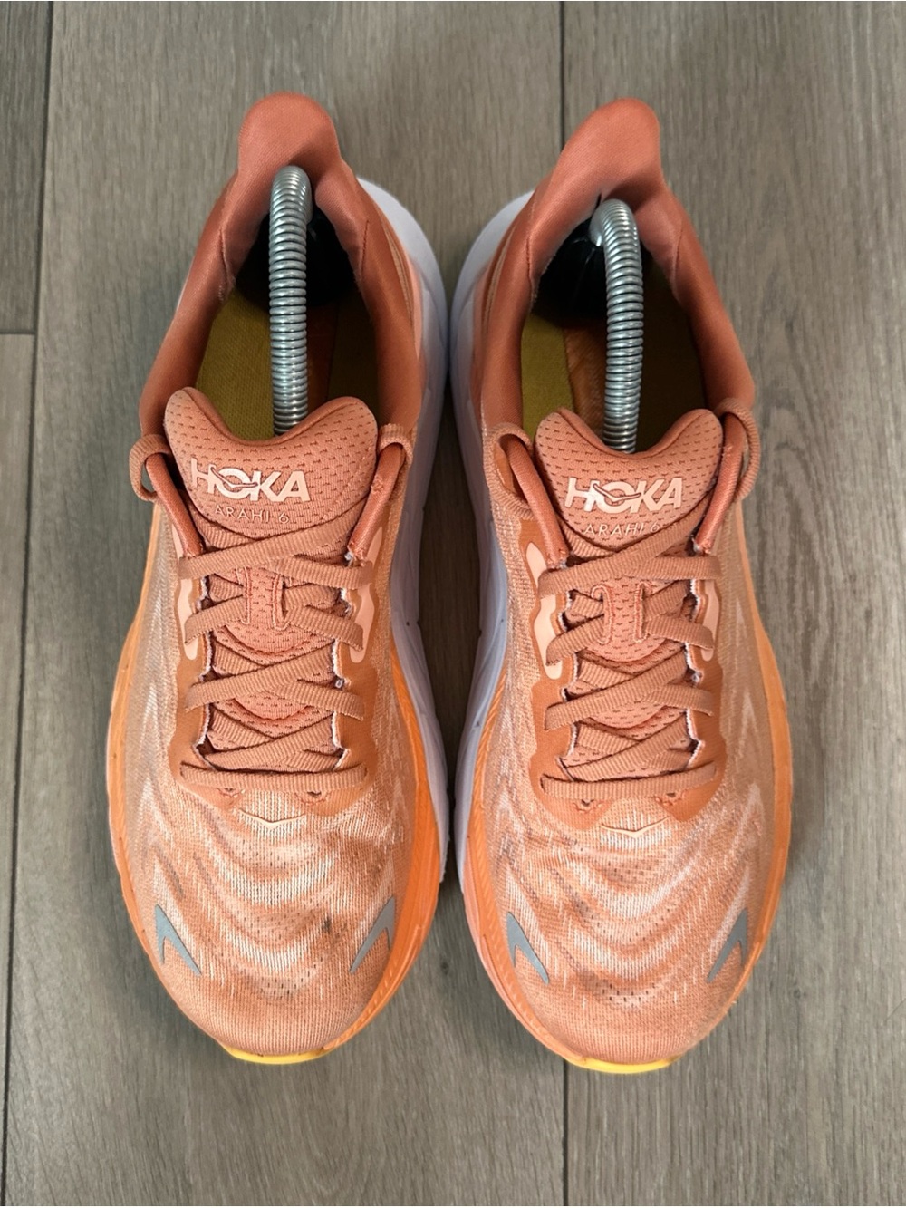 Hoka One One Arahi 6 Womens Size 9.5 Running Shoes Sneakers Sun Baked Orange - Picture 4 of 16